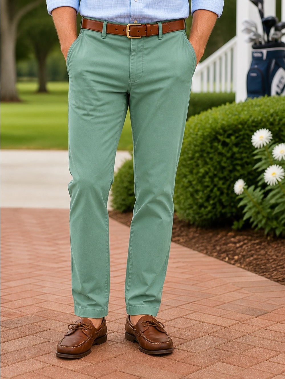 Vineyard Vines Slim Fit Club Pants Sage Green Chino 32x32